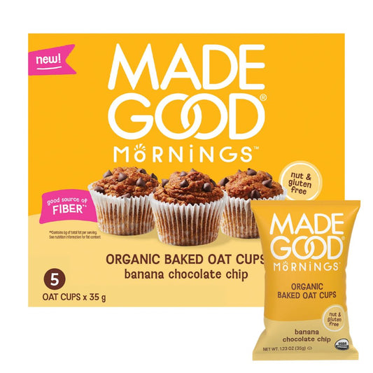 MADE GOOD ORGANIC BACKED CUPS BANANA CHOCOLATE CHIPS