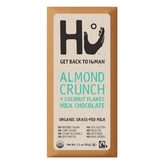 HU KITCHEN BARRA DE CHOCOLATE ORGÁNICO CON LECHE DE COCO Y ALMENDRAS