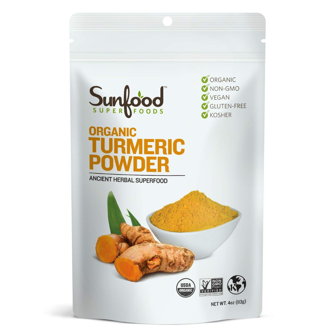 SUNFOOD ORGANIC TUMERIC POWDER 4 OZ