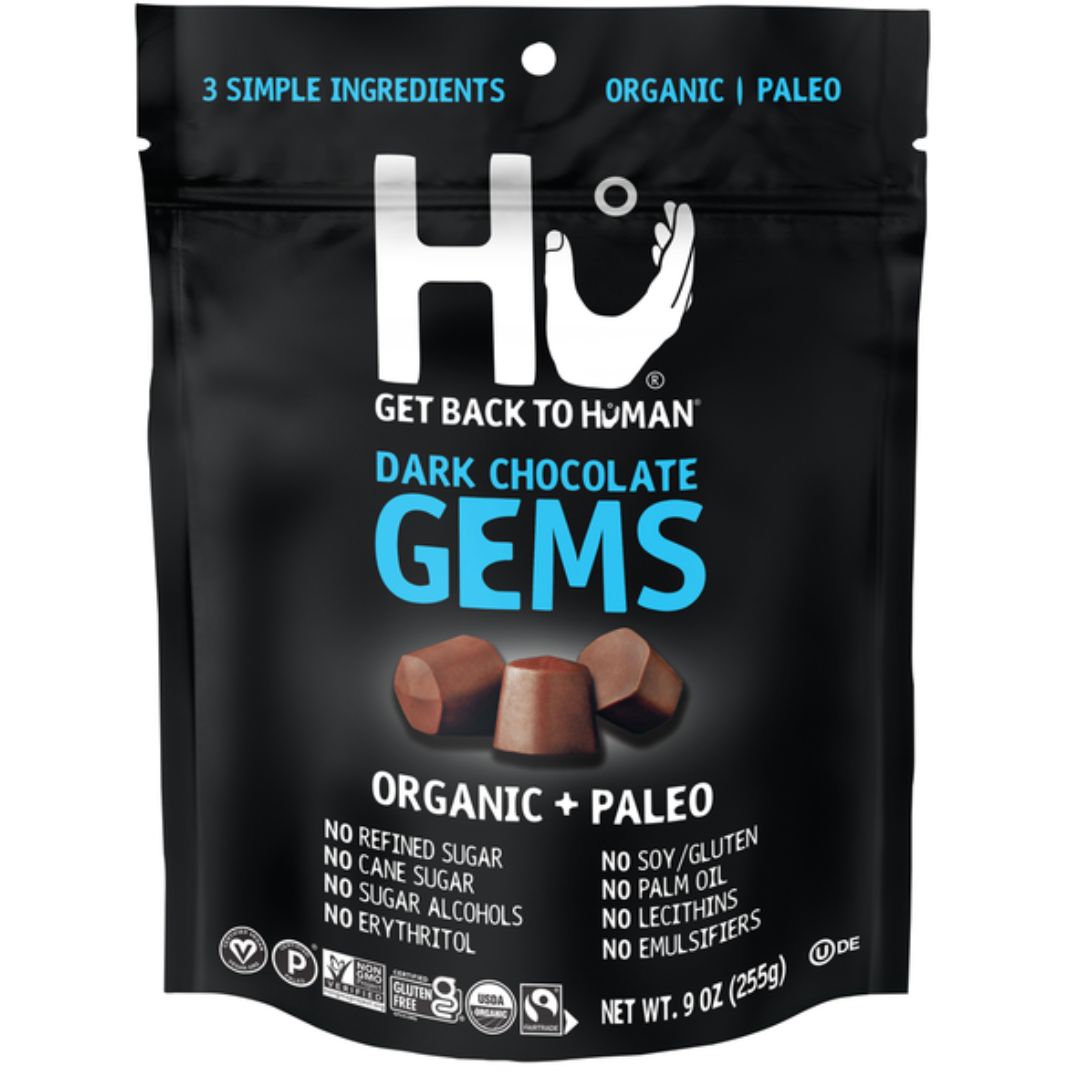 HU DARK CHOCOLATE GEMS FOR SNACKING AND BAKING