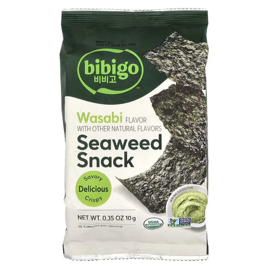 SNACK DE ALGAS SABOR WASABI BIBIGO 10 G