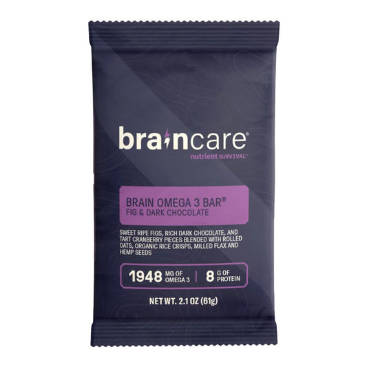 BARRA OMEGA 3 HIGO CHOCOLATE OSCURO BRAINCARE 61 G