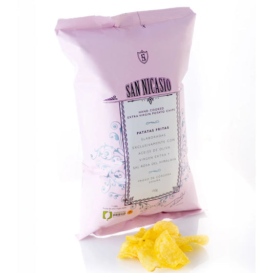 SAN NICASIO PATATAS FRITAS ORGANICAS CON SAL ROSA DEL HIMALAYA