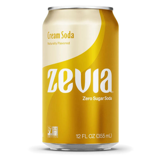SODA CREAM SODA SIN AZÚCAR ZEVIA 355 ML