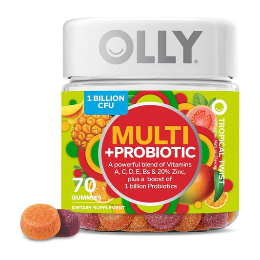 GOMITAS MULTIVITAMÍNICAS CON PROBIÓTICO PARA ADULTOS OLLY 70 UND