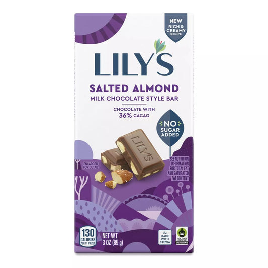 LILY'S CHOCOLATE CON LECHE DE ALMENDRAS SALADAS