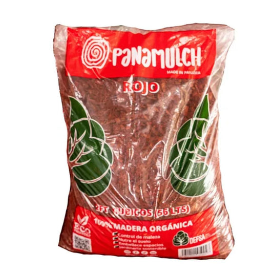 MULCH DE 2 PIES CUBICOS COLOR ROJO