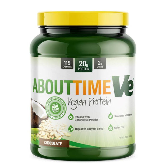PROTEINA VEGANA  ABOUTTIME VE  SABOR CHOCOLATE 908 GRS