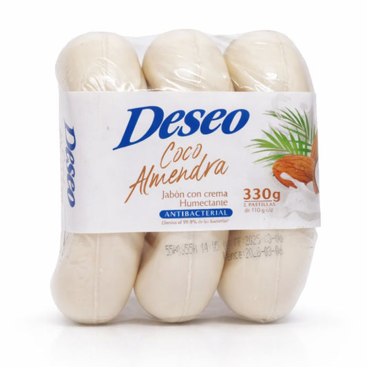 JABON DESEO 3PK COCO ALMENDRA 330G