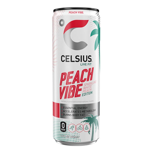 CELSIUS SPRKLNG PEACH VIBE CAN 12 OZ