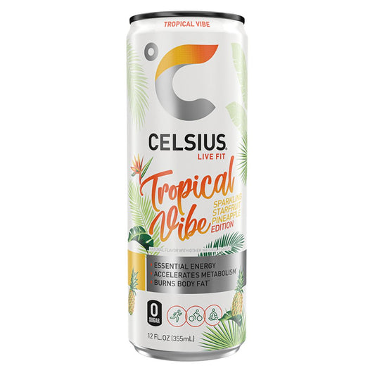 CELSIUS SPRKLNG TROPICAL VIBE CAN 12 OZ