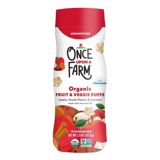 ONCE UPON A FARM PUFFS ORGÁNICOS SABOR MANZANA Y COCO