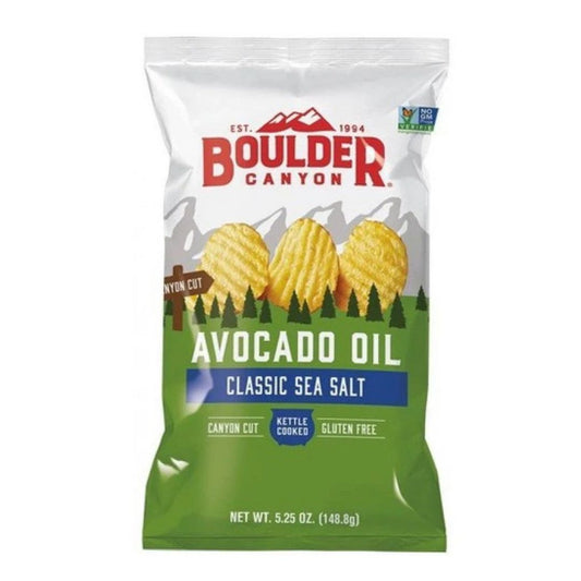 PAPAS KETTLE CON ACEITE DE AGUACATE Y SAL MARINA BOULDER CANYON 5.25 OZ