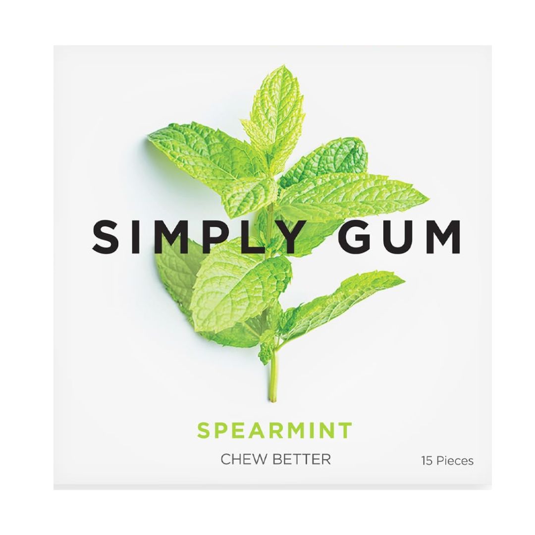 CHICLE MENTA VERDE SIMPLY GUM 12 UND