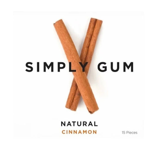 CHICLE CANELA NATURAL SIMPLY GUM 15 UND