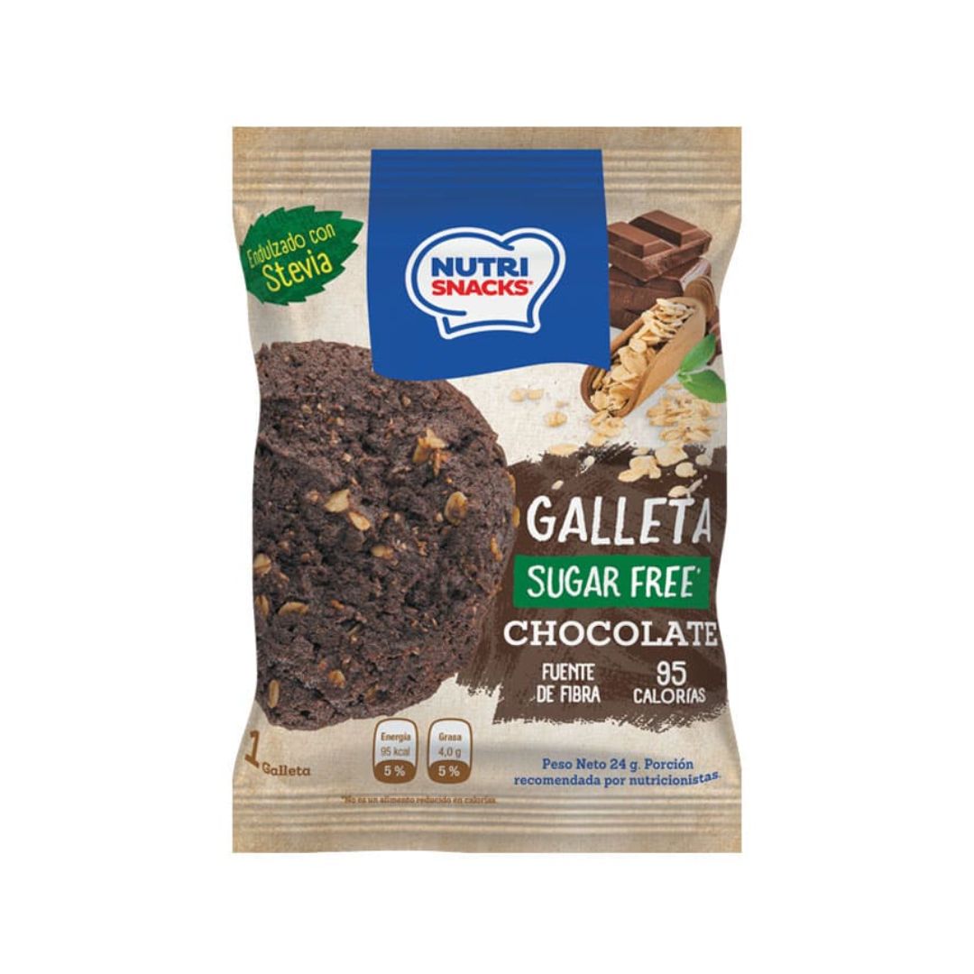 GALLETA SIN AZUCAR SABOR A CHOCOLATE NUTRI SNACKS 24 G