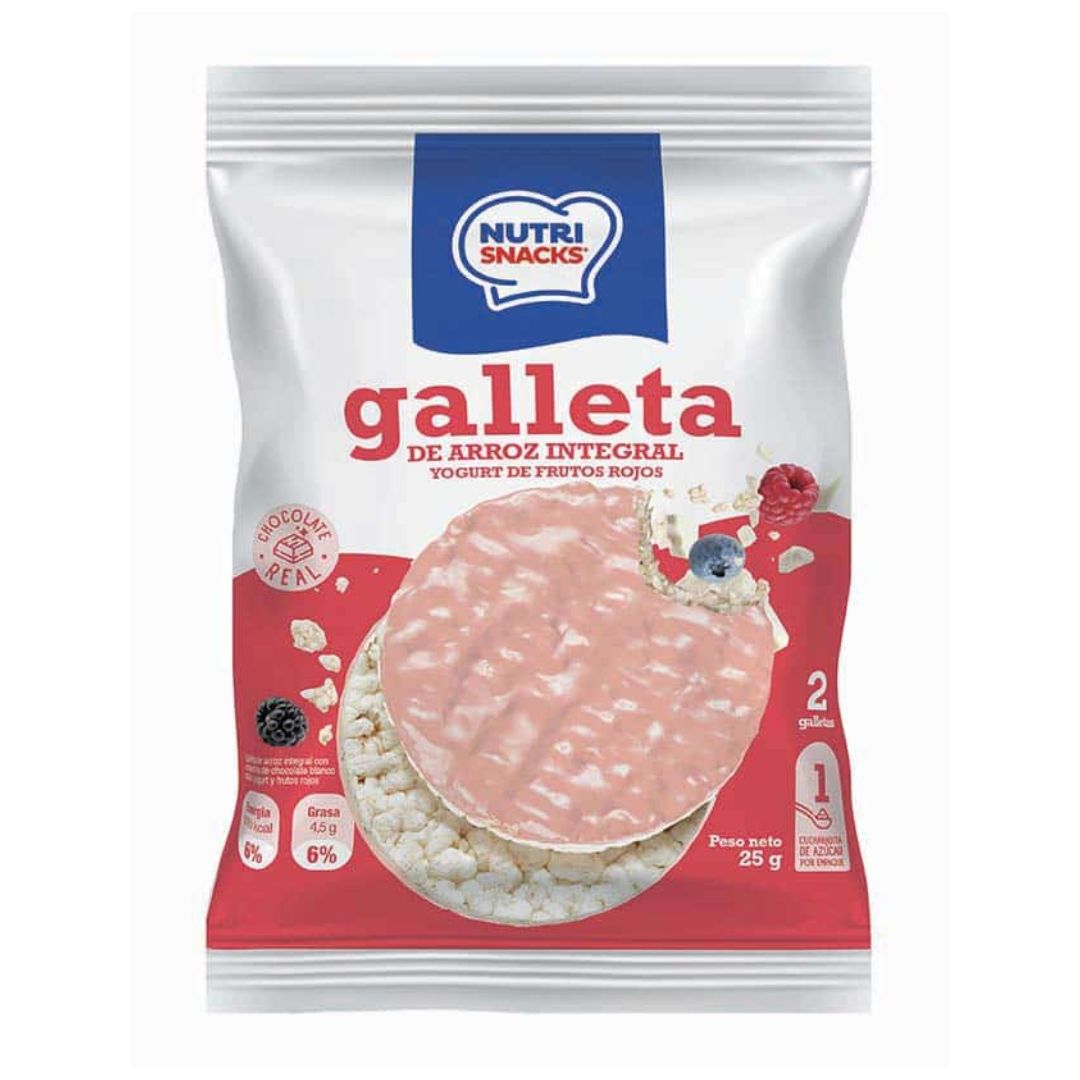GALLETA DE ARROZ INTEGRAL YOGURT DE  FRUTOS ROJOS