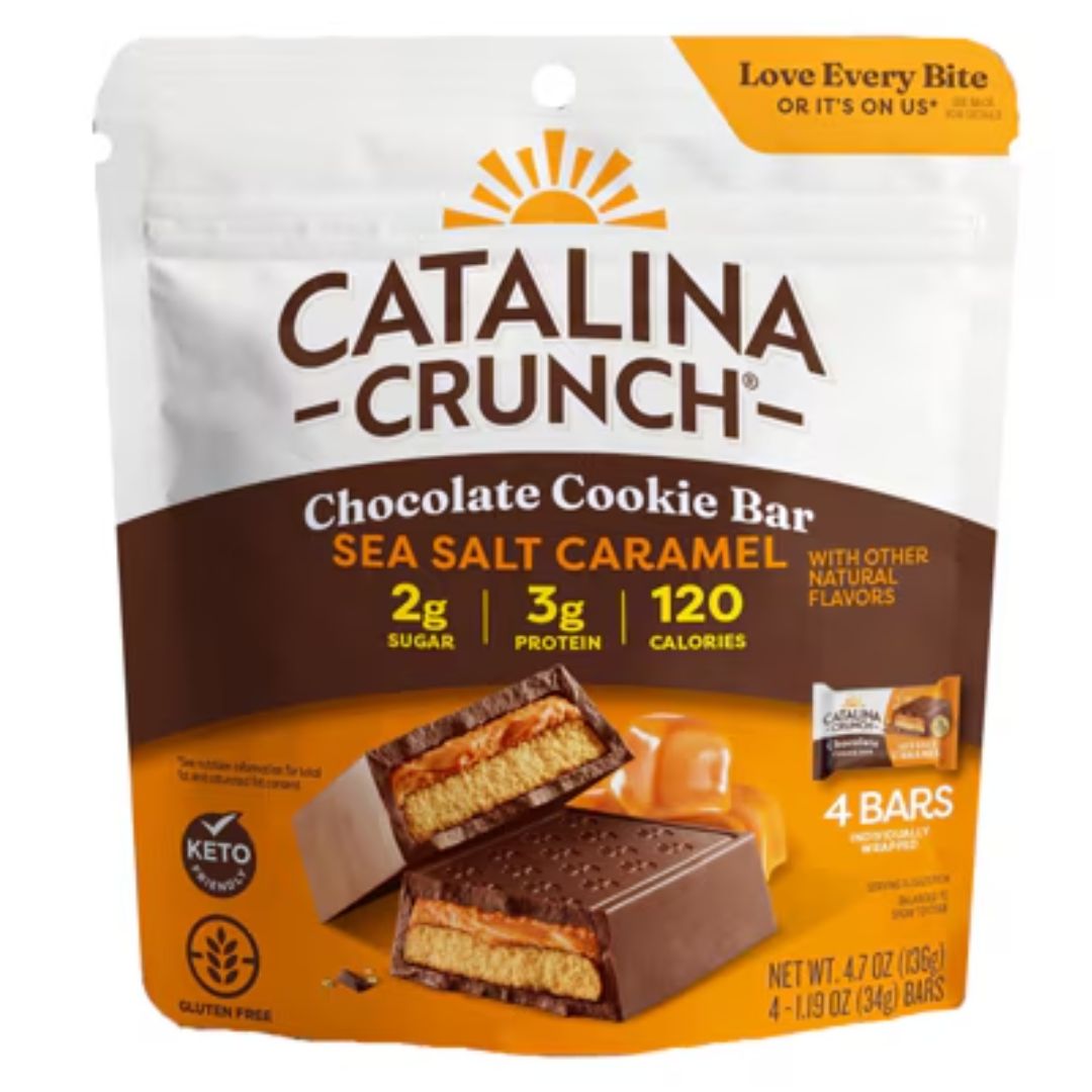 BARRA DE GALLETA SABOR CHOCOLATE Y CARAMELO SALADO CATALINA CRUNCH