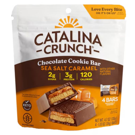 BARRA DE GALLETA SABOR CHOCOLATE Y CARAMELO SALADO CATALINA CRUNCH