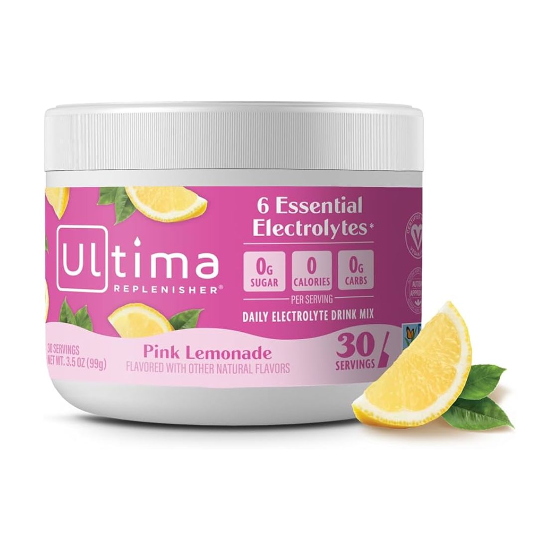 POLVO DE ELECTROLITOS SABOR LIMONADA ROSADA LATA ULTIMA REPLENISHER