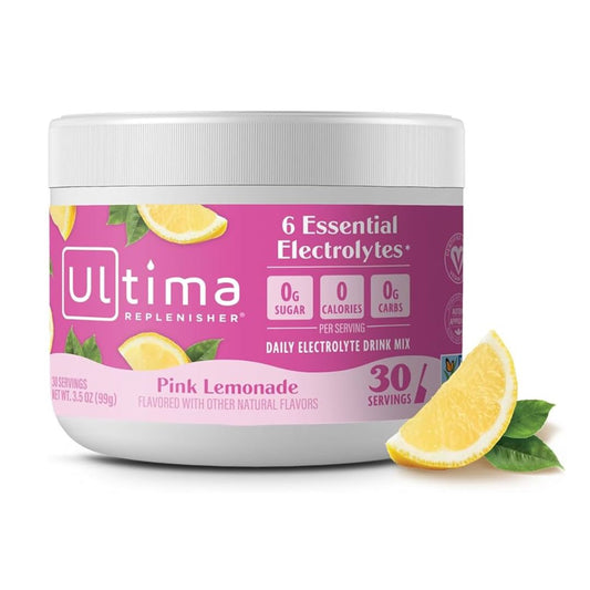 POLVO DE ELECTROLITOS SABOR LIMONADA ROSADA LATA ULTIMA REPLENISHER