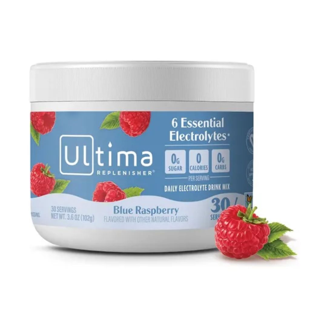 POLVO DE ELECTROLITOS SABOR FRAMBUESA AZUL ULTIMA REPLENISHER 102G