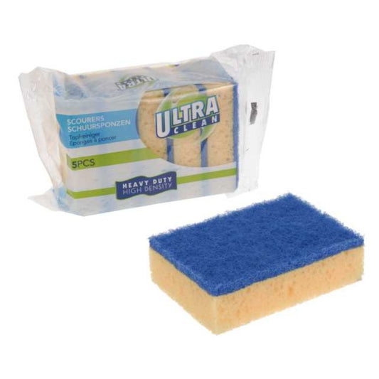 ESPONJAS DE FREGAR - 5 UNIDADES ULTRA CLEAN