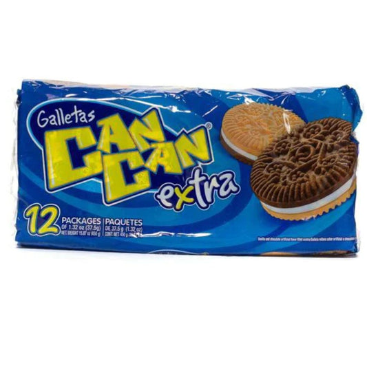 GALLETAS CAN CAN EXTRA RELLENAS DISP 12X37.5G.