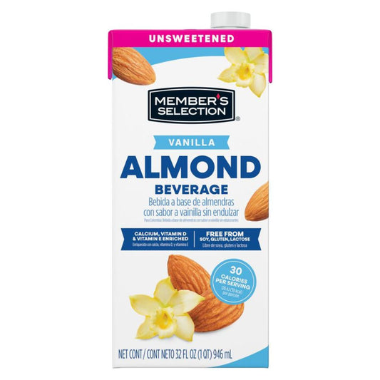 LECHE DE ALMENDRA Y VAINILLA SIN AZUCAR MEMBERS SELECTION 946 ML
