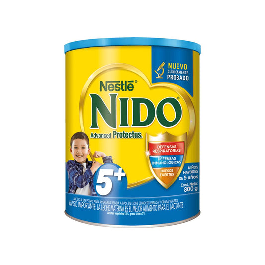 NESTLE NIDO 5+ HUESOS FUERTES  ALIMENTO COMPLEMENTARIO A BASE DE LECHE INSTANTANEA LATA 800G
