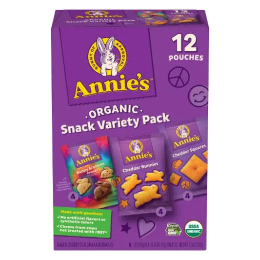 SNACKS ORGANICOS PACK VARIADO ANNIE'S 12 UND