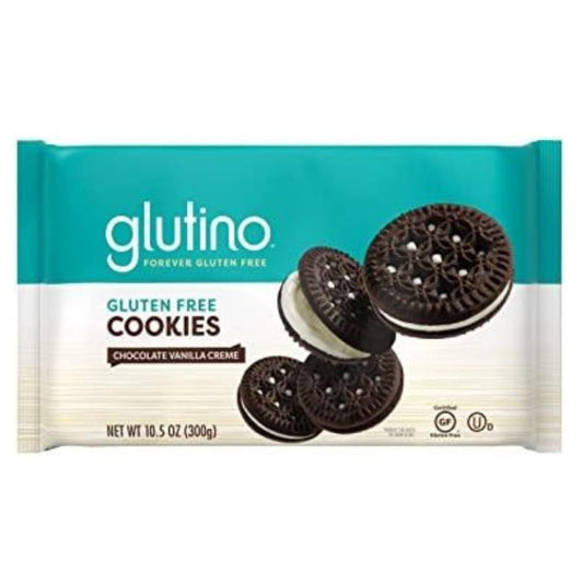 GALLETAS CHOCOLATE VAINILLA CREME SIN GLUTEN GLUTINO 300 GR