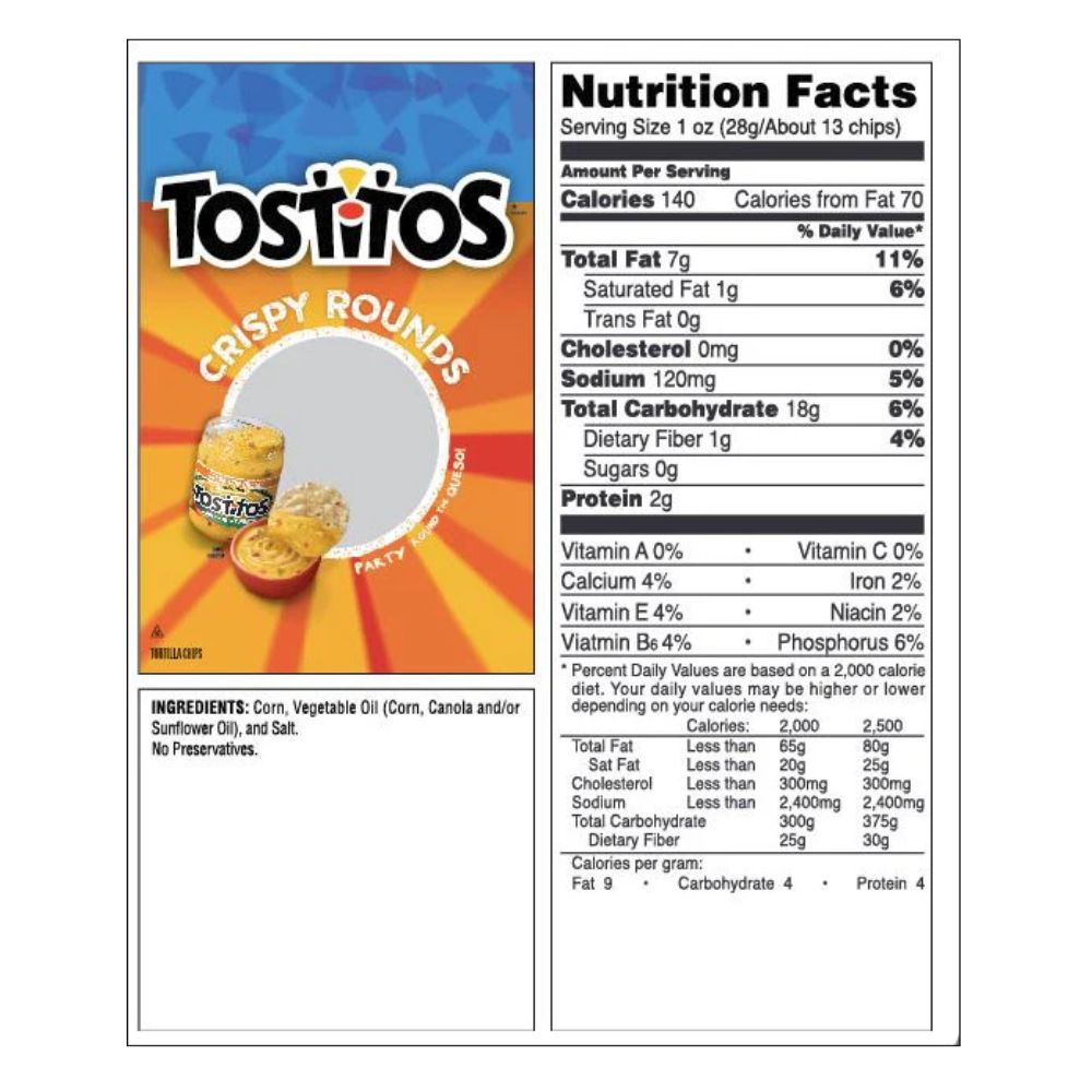 TOSTITOS ROUND CS 10 OZ