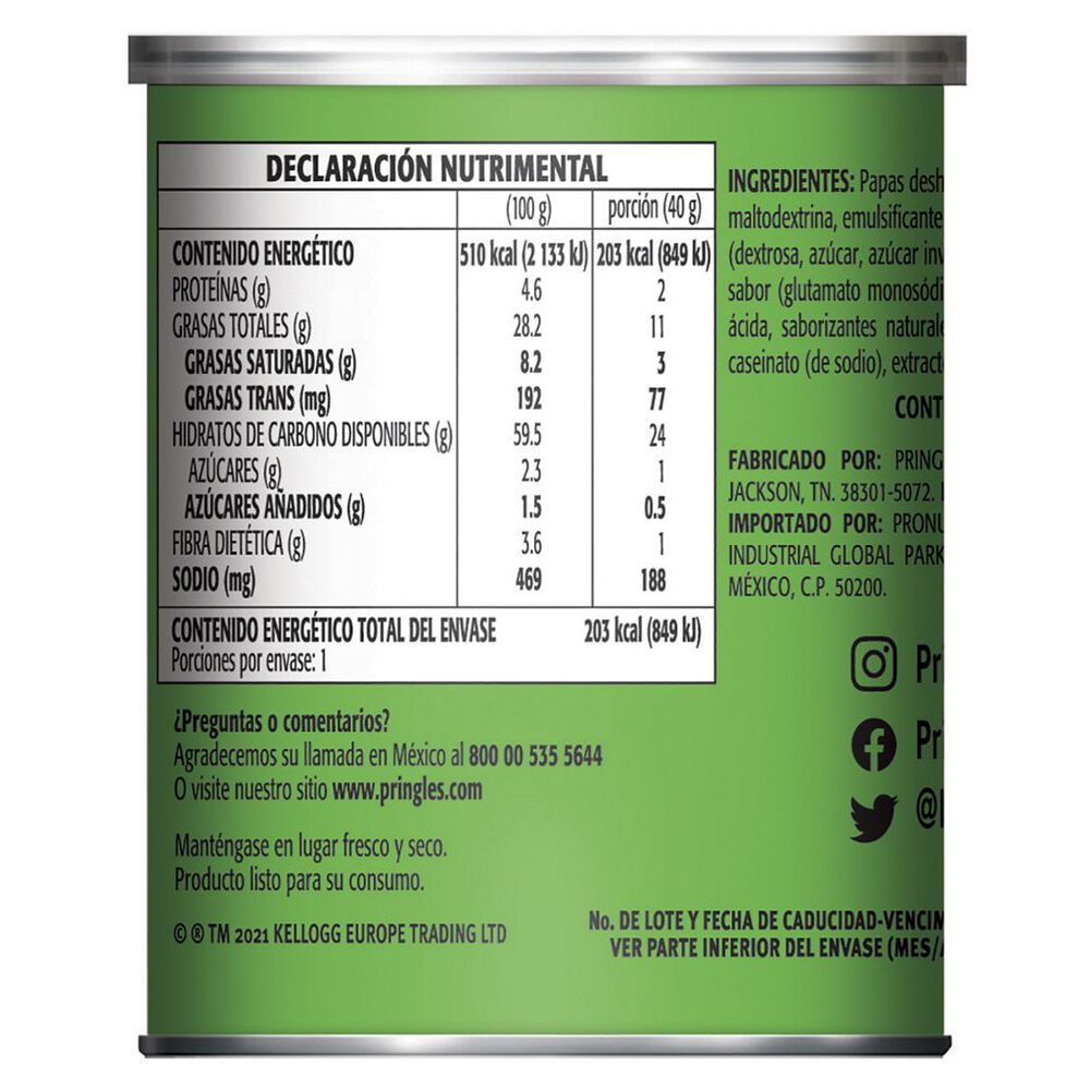 PAPITAS PRINGLES CEBOLLA 40 GR