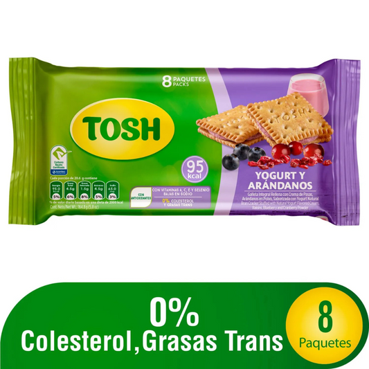 GALLETA TOSH RELLENA ARÁNDANOS 8 UNI