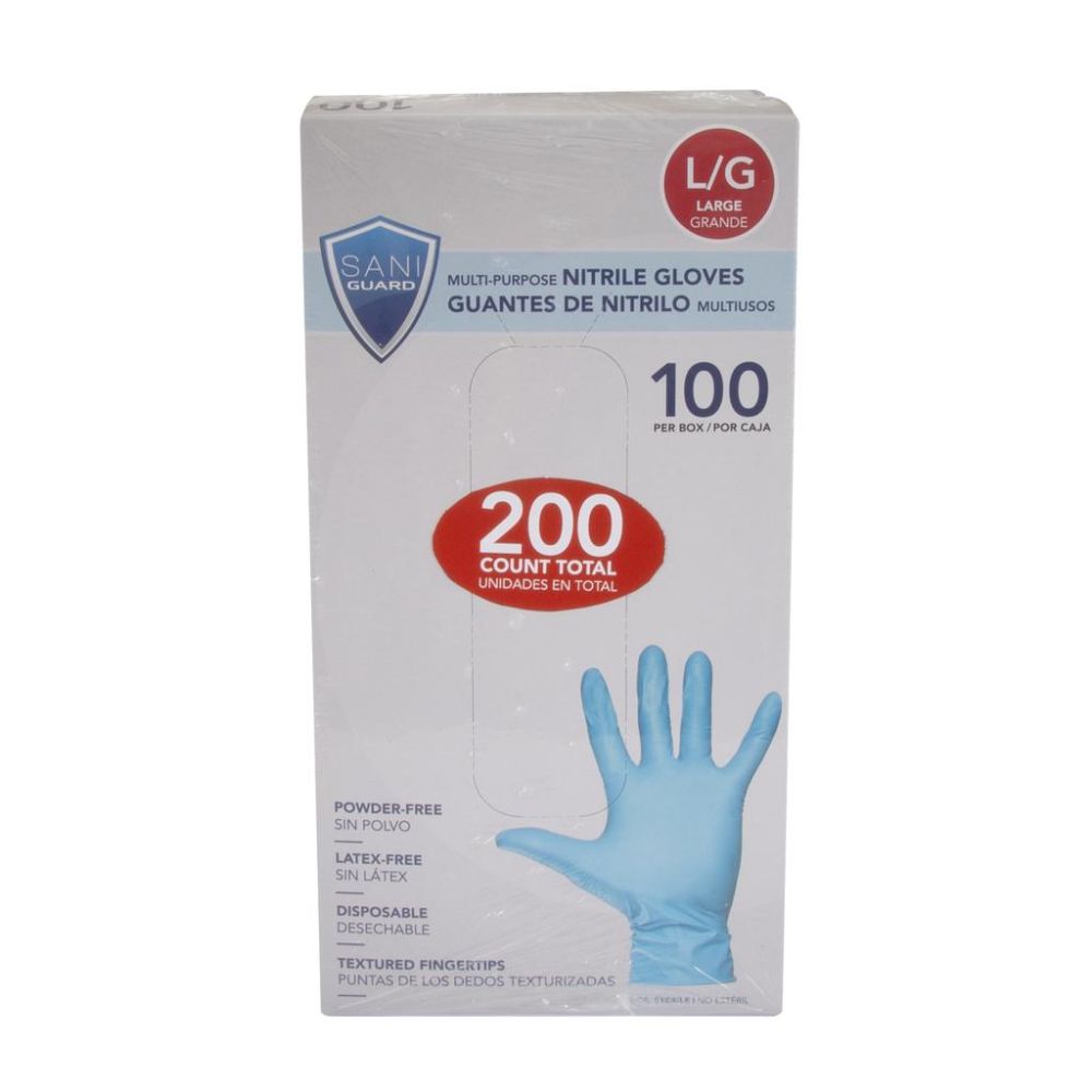 GUANTES PLASTICOS TALLA L SANI GUARD 100 UND