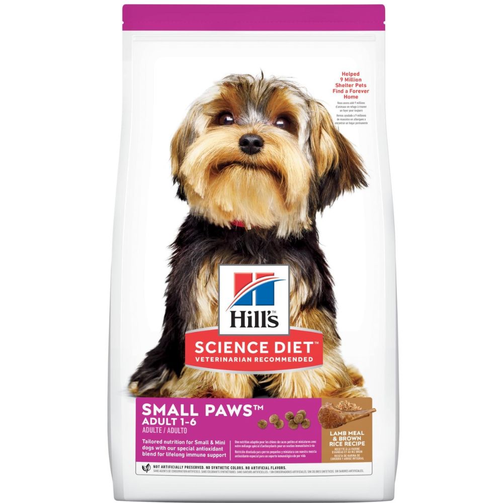 ALIMENTO  HILL'S SCIENCE DIET ADULT SMALL PAWS CORDERO Y ARROZ