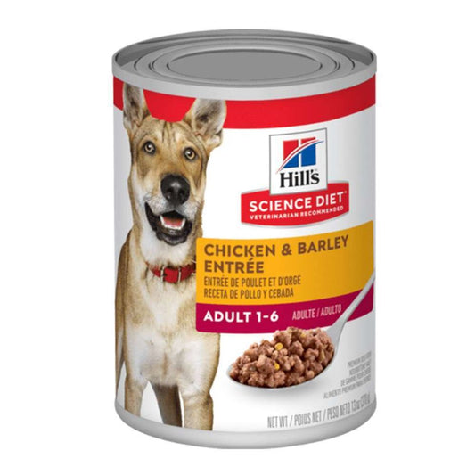 HILL'S SCIENCE DIET ADULT ENTRÉE - ALIMENTO ENLATADO PARA PERROS, POLLO Y CEBADA, 370 G