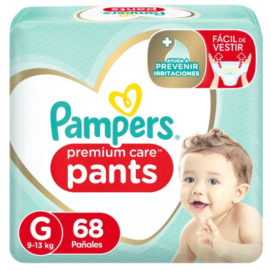 PAÑALES PAMPERS PREMIUM CARE PANTS TALLA G 68 UND