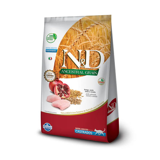 COMIDA PARA GATOS ADULTOS CASTRADOS N&D 1.5 KG