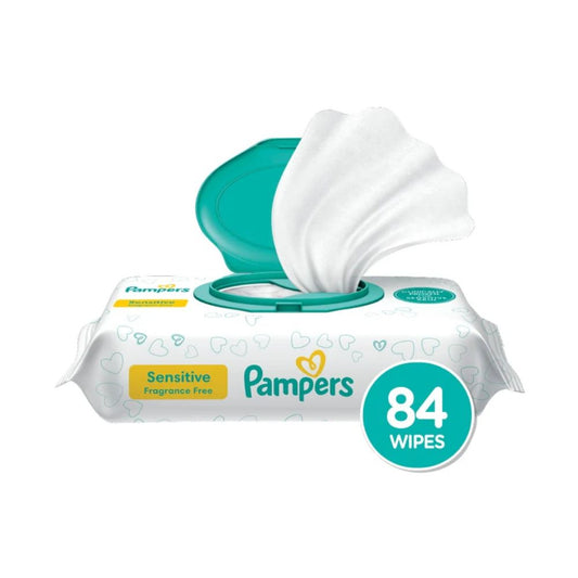 TOALLITAS HÚMEDAS PAMPERS SENSITIVE LIBRE DE PERFUMES, 84 UND