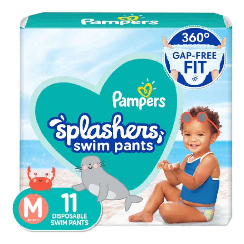 PAÑALES PARA NADAR PAMPERS SPLASHERS TALLA 4, 11 UNIDADES