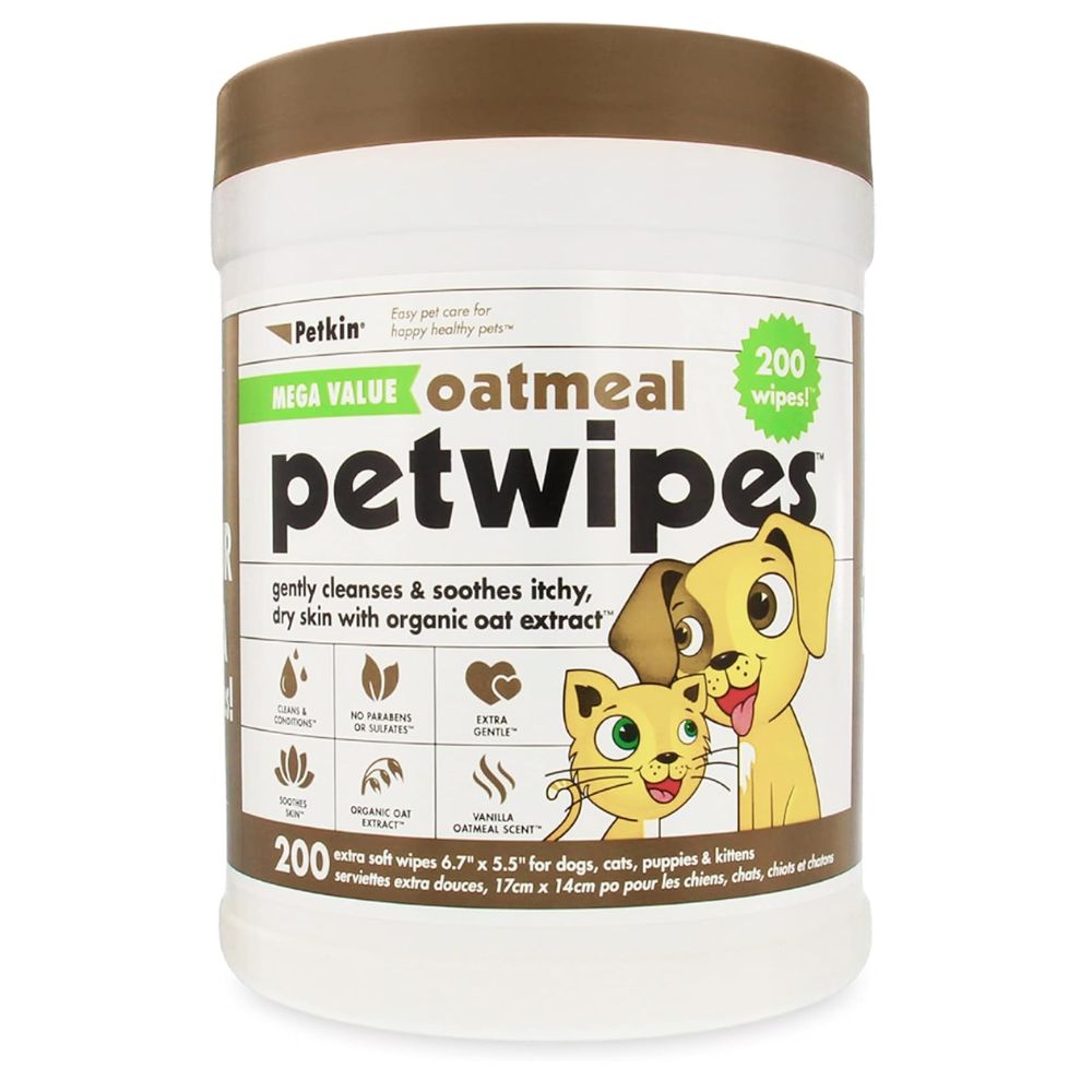 TOALLITAS PETKIN OATMEAL PARA MASCOTAS 200 UND