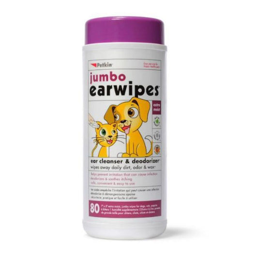 TOALLITAS DE OJOS JUMBO PARA MASCOTAS PETKIN 80 UND