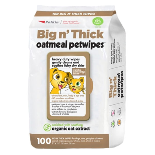 TOALLITAS PETKIN BIG AND THICK PARA MASCOTAS 100 UND