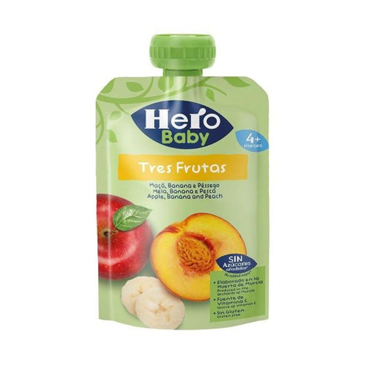 COLADO INFANTIL TRES FRUTAS HERO BABY 100 GR