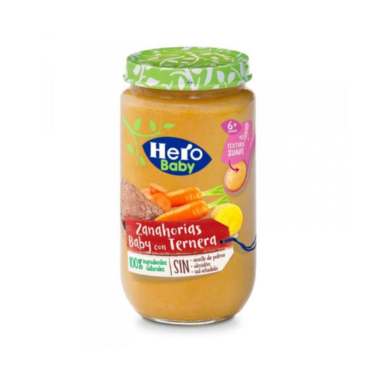 COLADO INFANTIL ZANAHORIA BABY CON TERNERA HERO BABY 235 GR