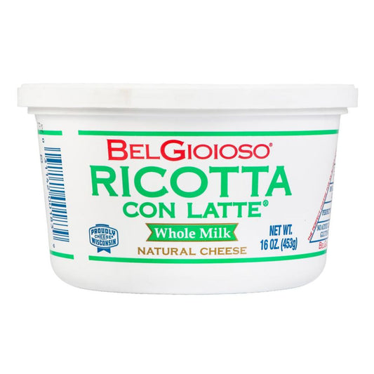 QUESO RICOTTA CON LECHE ENTERA BELGIOIOSO 453 GR