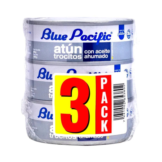 ATUN AHUMADO BLUE PACIFIC 3 PACK 105  GRS