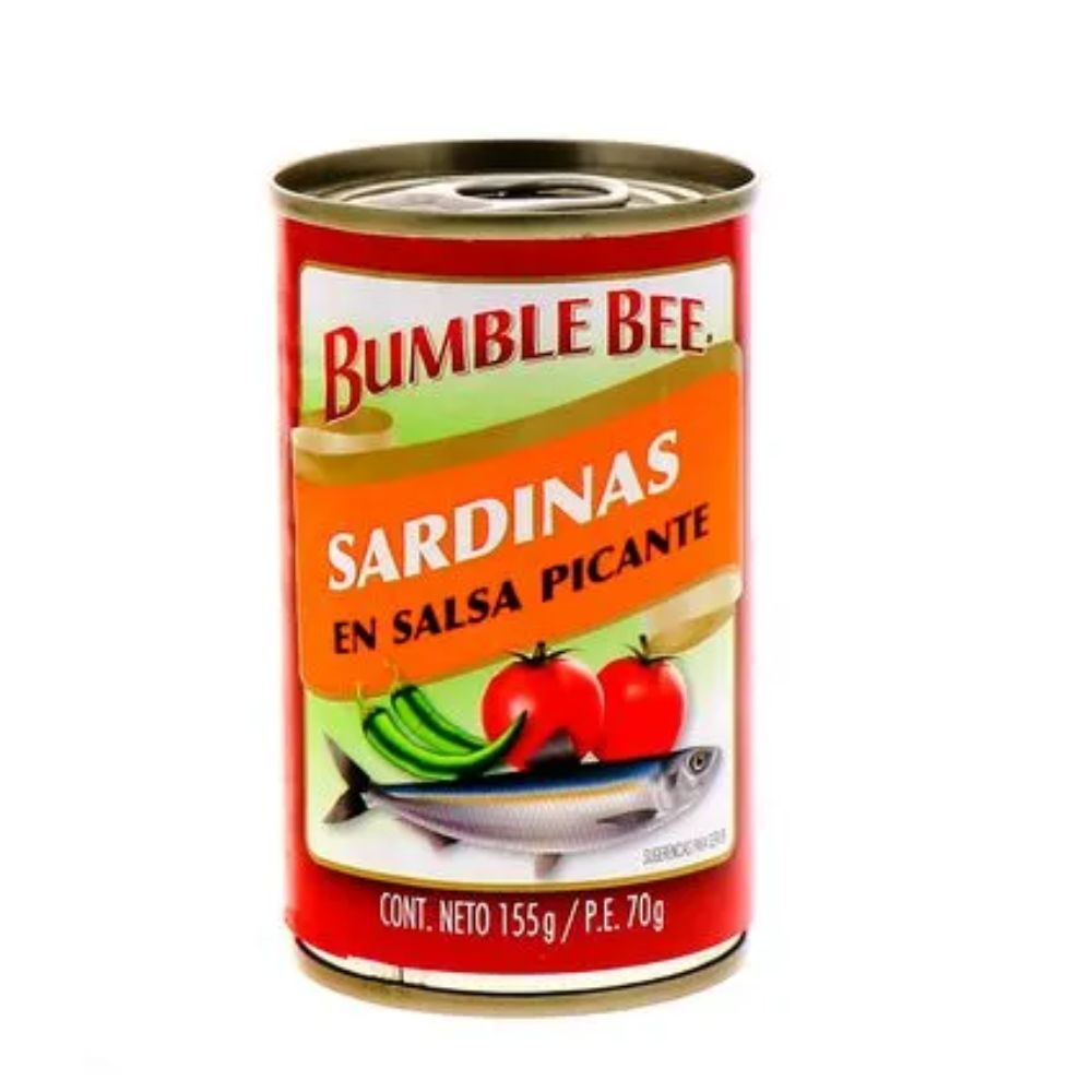 SARDINA EN LATA CON TOMATE PICANTE BUMBLE BEE 155 GR